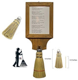 CAKE TESTER & PLAQUE - Natural Corn Straw Test Broom with Amish Poem Hanger