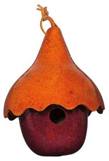 APPLE with HAT BIRDHOUSE - Amish Handmade 2 Gourd Bird HouseSaving Shepherd