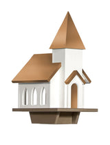 Bird FeederCHAPEL BIRD FEEDER - PVC Feeder with Copper or Metal Patina Topbirdbird feederSaving Shepherd