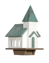 Bird FeederCHAPEL BIRD FEEDER - PVC Feeder with Copper or Metal Patina Topbirdbird feederSaving Shepherd