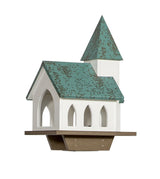 Bird FeederCHAPEL BIRD FEEDER - PVC Feeder with Copper or Metal Patina Topbirdbird feederSaving Shepherd