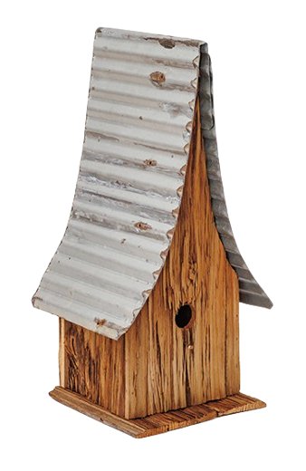 BirdhouseA - Frame Shanty Birdhouse – Metal and Reclaimed Wood ConstructionhandmadeSaving Shepherd