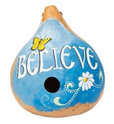 Birdhouse"BELIEVE" GOURD BIRDHOUSE - Amish Hand Painted Bird HouseSaving Shepherd