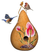 BirdhouseBLOOMING IRIS GOURD BIRDHOUSE - Amish Hand Painted in 3 ColorsSaving Shepherd