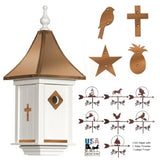 BirdhouseCASTLE BIRDHOUSE - Copper Top with Choice of Decorative Emblem & Weathervanebirdbird houseSaving Shepherd