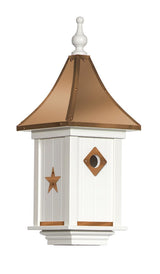 BirdhouseCASTLE BIRDHOUSE - Copper Top with Choice of Decorative Emblem & Weathervanebirdbird houseSaving Shepherd