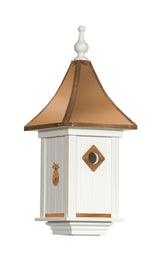 BirdhouseCASTLE BIRDHOUSE - Copper Top with Choice of Decorative Emblem & Weathervanebirdbird houseSaving Shepherd