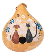 BirdhouseCAT & DOG BEST FRIENDS BIRDHOUSE - Amish Hand Painted GourdSaving Shepherd