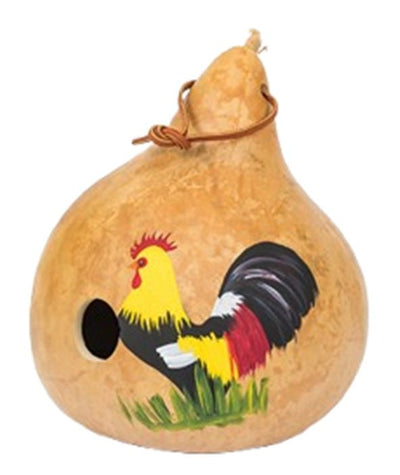 BirdhouseCOUNTRY ROOSTER BIRDHOUSE - Amish Hand Painted GourdSaving Shepherd