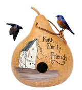 Birdhouse"FAITH FAMILY FRIENDS" GOURD BIRDHOUSE - Amish Hand Painted in 2 ColorsSaving Shepherd