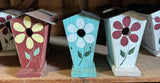 BirdhouseFlower Chalet Birdhouse – Painted with Distressed Metal RoofhandmadeSaving Shepherd