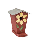 BirdhouseFlower Chalet Birdhouse – Painted with Distressed Metal RoofhandmadeSaving Shepherd