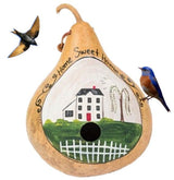 Birdhouse"HOME SWEET HOME" GOURD BIRDHOUSE - Amish Hand Painted Country FarmhouseSaving Shepherd