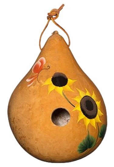 BirdhouseSUMMER SUNFLOWERS BIRDHOUSE - Amish Handmade & Hand Painted GourdSaving Shepherd