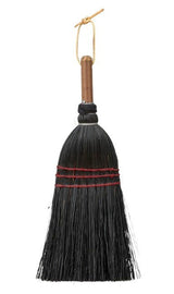 BroomAUTHENTIC DELUXE BLACK WHISK BROOM - Amish Corn Straw Hand Brush & HandlebroomSaving Shepherd