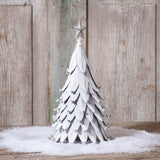 Christmas Tree DecorTin Christmas Tree in Rustic White Wash Metal 12 - InchChristmas TreeFarmhouse StyleSaving Shepherd