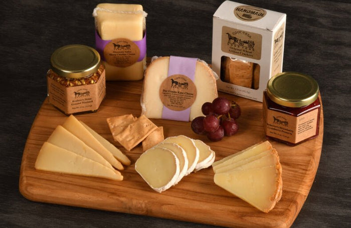 Food Gift BasketsCHEESEMONGER'S BOARD HOSTESS GIFT - Gourmet Cheeses, Crackers & CondimentsbundledelicacySaving Shepherd