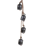 Hanging Cow Bell Set30" Hanging Cow Bell Ornaments Antique Silver with Jute CordAntique Silver FinishChristmasSaving Shepherd