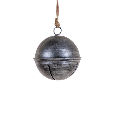 Hanging Jingle Bell4" Jingle Bell Rustic Hanging Ornament in Antique SilverAntique Silver FinishChristmasSaving Shepherd