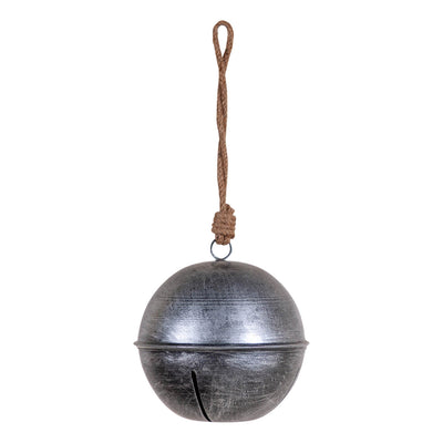 Hanging Jingle Bell6" Jingle Bell Rustic Hanging Ornament in Antique SilverAntique Silver FinishChristmasSaving Shepherd