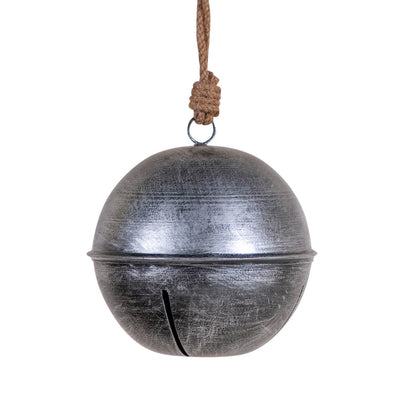 Hanging Jingle Bell6" Jingle Bell Rustic Hanging Ornament in Antique SilverAntique Silver FinishChristmasSaving Shepherd