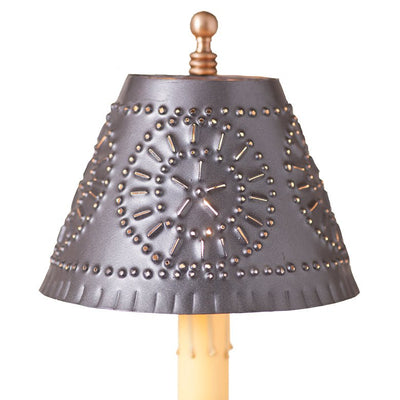 lamp shade5½" Chandelier Lamp Shade | Hand - Punched Chisel Design in Smokey BlackSaving Shepherd