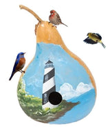 LIGHTHOUSE GOURD BIRDHOUSE - Amish Hand Painted Bird House USASaving Shepherd