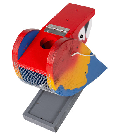 MACAW BIRD FEEDER - Large & Bright Parrot with EZ Open Top