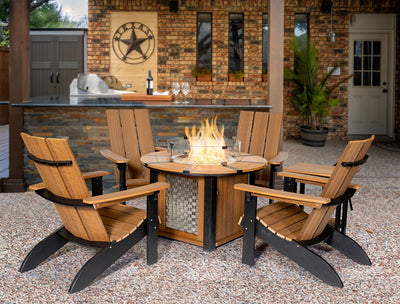 Outdoor FurnitureSAVANNAH 40" FIRE PIT TABLE - USA Handcrafted Poly Lumber Firepitcampfirefire pitSaving Shepherd