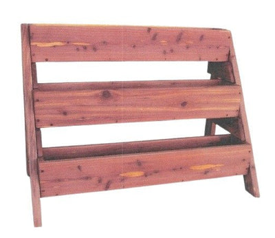 Planter BoxLARGE 3 TIER PLANTER - Amish Red Cedar Patio Plant Boxflower boxflower potSaving Shepherd