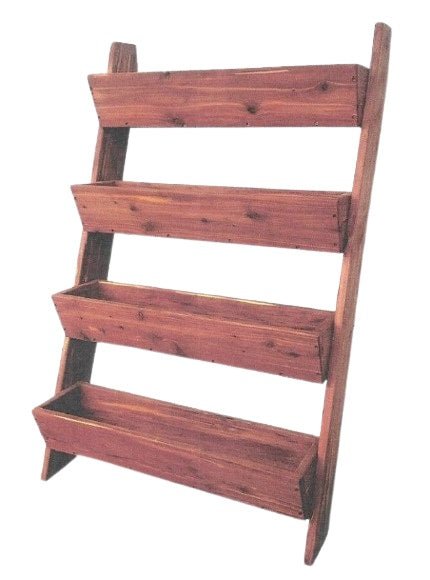 Planter BoxLEANING VERTICAL PATIO PLANTER - Red Cedar Upright Garden Boxflower boxflower potSaving Shepherd