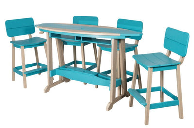 Table & Chairs6' SURFBOARD TABLE & 4 CHAIRS - 4 Season Poly Furniture SetbarbistroSaving Shepherd