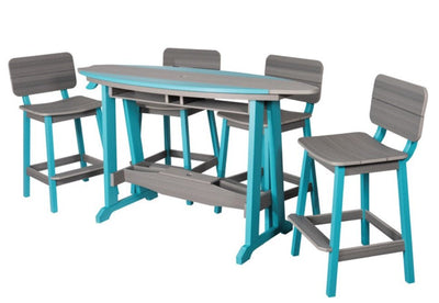 Table & Chairs6' SURFBOARD TABLE & 4 CHAIRS - 4 Season Poly Furniture SetbarbistroSaving Shepherd