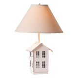 Table LampFarmhouse Saltbox Table Lamp | Rustic White with Shade OptionsSaving Shepherd