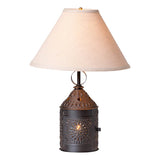 Table LampSmokey Black Revere Table Lamp with Ivory Linen ShadeSaving Shepherd