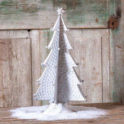 Tabletop Christmas Tree18" Primitive Tin Christmas Tree in Rustic White WashChristmas TreeFarmhouse ChristmasSaving Shepherd