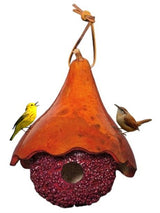 WARTY GOURD with HAT BIRDHOUSE - Amish Handcrafted Bird HouseSaving Shepherd