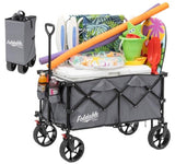 Wheelbarrows, Carts & WagonsCOLLAPSIBLE UTILITY CART - Heavy Duty Folding Beach Wagon with BrakesSaving Shepherd