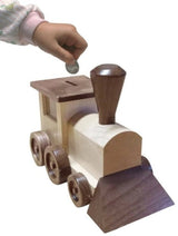 Wooden & Handcrafted ToysLOCOMOTIVE BANK - Wood Train Piggy BankAmishbankSaving Shepherd