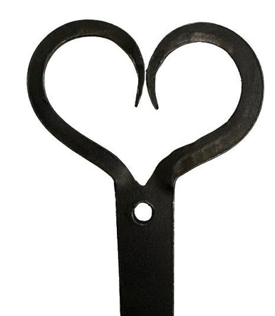 Wrought IronHAND FORGED HEART HOOK - Solid Wrought Iron in 3 SizesaccessoriesaccessorySaving Shepherd