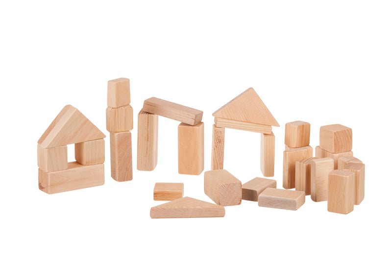 TimberBlocks - 100 Piece Wooden Block Set - Building & Construction