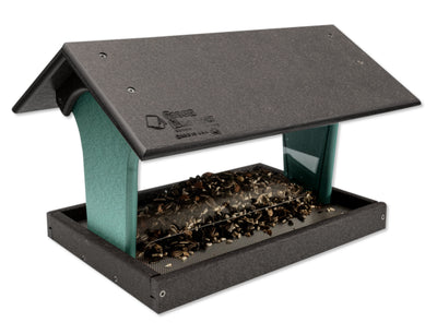 Bird FeederLARGE BIRD HOPPER - 4 Season Covered Feeder with Screen Floorbirdbird feederSaving Shepherd