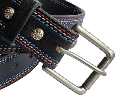 Leather BeltPATRIOT BELT - Red White & Blue Triple Stiched Bridle Leather USAbeltdress beltSaving Shepherd