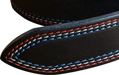 Leather BeltPATRIOT BELT - Red White & Blue Triple Stiched Bridle Leather USAbeltdress beltSaving Shepherd