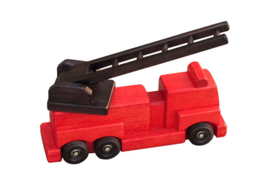 Wooden & Handcrafted ToysRED FIRE ENGINE LADDER TRUCK - Handmade Wood First Responder ToyAmishchildrenSaving Shepherd