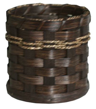 BasketUTENSIL HOLDER - Hand Woven Natural Reed Basket Kitchen Desk CaddyAmishbasketSaving Shepherd