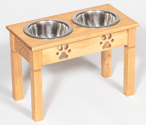 Elevated dog feeder raised dog bowls personalised stand bowls for large dogs  - Shop WooDesignVL Pet Bowls - Pinkoi