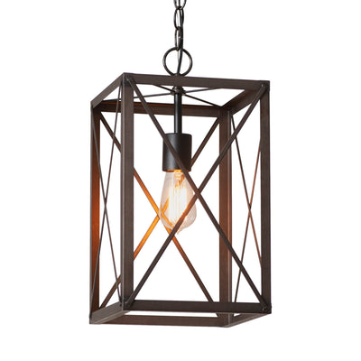 Country LightingMETAL SQUARE CROSSBAR LIGHT - Handcrafted Hanging Pendantceiling lightceiling light fixtureSaving Shepherd