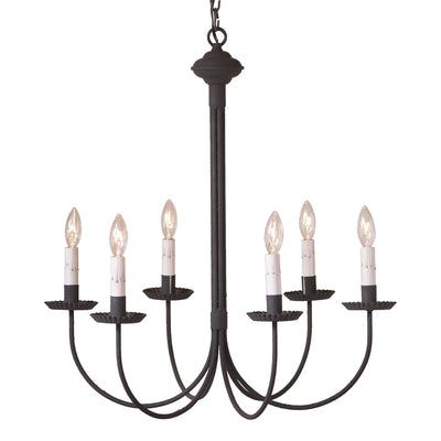 Chandeliers & Ceiling Fixtures6 Arm GRANDVIEW CHANDELIER - Textured Black with Gray Sleeves CandelabracandelabrachandelierSaving Shepherd