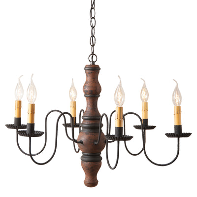 Chandeliers & Ceiling FixturesLARGE "GETTYSBURG" COLONIAL CHANDELIER - 6 Heavily Distressed Farmhouse Finishesceiling lightceiling light fixtureSaving Shepherd